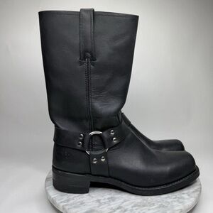 Vintage Frye Men's 87350 Size 11M Black 14" Harness Boots Made In USA